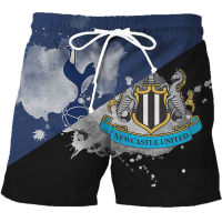 Newcastle United F.C. Quick Dry beach shorts mens fashion printed Boardshorts sports swimming shorts loose plus size five-point pants 03