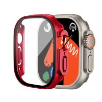 กระจก + เคสสำหรับ Apple Watch อัลตร้า49มม. หน้าจอ Pc,นาฬิกานิรภัยกันชนฟิล์มกันรอยสำหรับฝาครอบสมาร์ทวอทช์แอปเปิ้ล