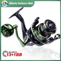 Ultralight Spinning Fishing Reel อัตราทดเกียร์5.2:1 13 + 1bb Max Drag Power Fishing Tackle พร้อมที่จับโลหะ