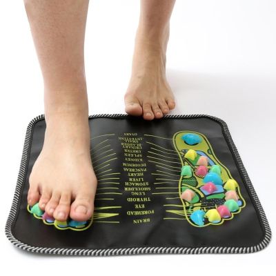 ▤✳☎ 1Pc Acupuncture Cobblestone Foot Reflexology Massage Pad Walk Stone Square Foot Massager Cushion for Relax Body Pain Health Care