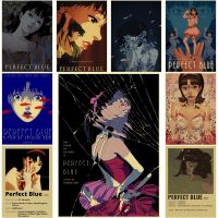 2023 ♘▩ Anime Movie Perfect Blue Posters Retro Kraft Paper Prints Manga DIY Vintage Home Room Bar Cafe Art Wall Decor Aesthetic Painting