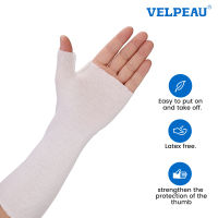 VELPEAU Wrist Liner Thumb Cover 10ชิ้น Stockinette Comfy และ Cotton Arm Sock For Skin Protection Wrist Sleeves For Hand ce