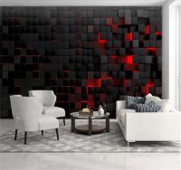 Custom photo wall 3D black simple atmosphere 8D wallpaper living room sofa TV background home decoration