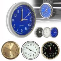 ♞ Universal round Car Clock Luminous Mini Automobiles Internal Stick-On Digital Watch Mechanics Quartz Clocks Auto Ornament 40mm