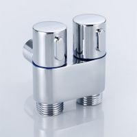 3-Way Angle Valve G12 Mini Sink Multi-Ftion Faucet ss One-In-Two-Out Washing Machine Toilet Silver Bidet Sprayer Valve