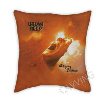 Uriah Heep Band 3D พิมพ์โพลีเอสเตอร์ปลอกหมอนตกแต่งโยนปลอกหมอนสแควร์ซิปปลอกหมอนของขวัญแฟนตกแต่งบ้าน