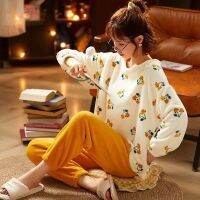 Flannel Adult Animal Pijama Full Sleeve pajamas for women Warm Homewear Pyjama Suit Soft comfortable Sleepwear Night Clothes Set