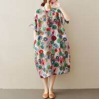 【HOT】✠ Thin Cotton Floral 2023 Oversized Ladies Dresses Beach Woman