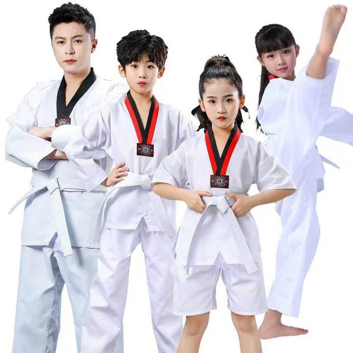 Taekwondo Gear Set V-Neck Set Taekwondo Uniform Karate Uniform For Kids ...