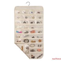 ☀UniHanging Jewelry Organizer, Double-Sided Storage Bag Hanger Holder