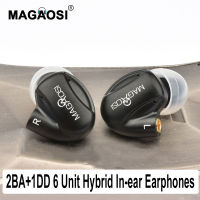 MAGAOSI หูฟังไฮไฟ2BA Mmcx + 1DD 6ยูนิตไฮบริดหูฟังแบบ In-Ear หูฟังโลหะเพลง Hi-Fi ใหม่