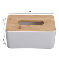 Creative Desktop Tissue Box Nordic Bamboo Cover Paper Extraction Box Bedroom Living Room and Ho Napkin Storage Box