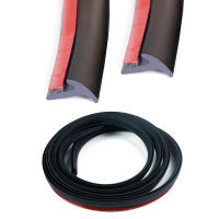 5M สีดำ T-Shape ยางกันฝุ่นรถด้านหน้าซ้ายขวาแถบปิดผนึกประตู Hood Trunk Edge Molding Trim Weatherstrip Universal