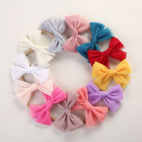 24pclot New Coming Mesh Bows Nylon Headband Baby Girls Lace Hair Bow Nylon Headband Baby Girl Knotbow Nylon Hairbands Hairpins