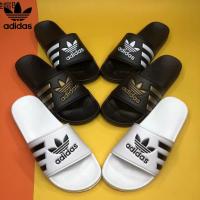 ☟Adidasรองเท้าแตะลำลองแฟชั่นสำหรับผู้ชายและผู้หญิง พื้นรองเท้ากันลื่นสวมใส่นุ่มสบาย♨