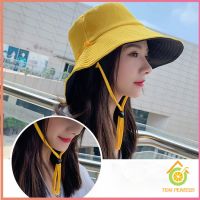 Thai pioneers หมวกใส่ได้ "สองด้าน" หมวกกันแดดกลางแจ้ง หมวกเดินเขา หมวกถัง Double-sided sun hat