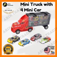 HOT!!!♤ pdh711 Mini Truck Container Toy With 4 Mini Car Model For Kids