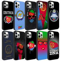 Eritrea Passport Flag Map Cover Case for iPhone 14 13 12 11 XS XR 8 7 6 5S Pro Max Plus Se Mini