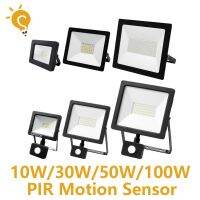 LED FloodLight IP67 Waterproof AC220V 10W-100W Motion Sensor IP65 Outdoor Garden Projector Lighting Spotlight Wall Flood Lights