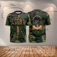 Army in the Field Tshirt Full Sublimation Gods Army Blessedtees Shirt comfortable