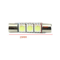 1ชิ้นสีขาว T6 5050 29มิลลิเมตร3-SMD หลอดไฟ LED สำหรับรถยนต์บังแดดกระจกโต๊ะเครื่องแป้งฟิวส์แสง