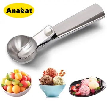 Ice Cream Scoop Easy Trigger Stainless Steel Cookie Water Melon Dough Spoon