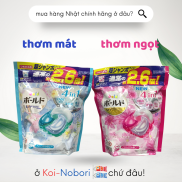Viên giặt xả Gel Ball Bold 3D 31 và 39 viên 4 in 1 2 màu hồng và xanh
