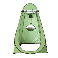 Portable 3 Windows Outdoor Camping Tent Shower Tent Simple Bath Cover Changing Fitting Room Tent Mobile Toilet