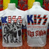 เสื้อวง KISS วงร็อคในตำนาน คอฟิต ป้ายUS เสื้อคอฟิต เสื้อวินเทจ เสื้อทัวร์ วงดนตรีร็อคต่างประเทศ