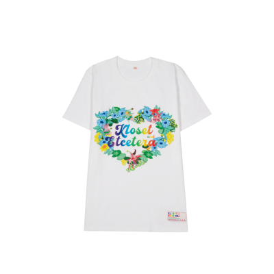 Kloset (PM23-T002) Angel T-shirt เสื้อยืด เสื้อสกรีนลาย เสื้อKLOSET รูปดอกไม้หัวใจ เสื้อผู้หญิง เสื้อคอกลม