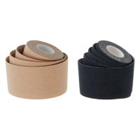 2PCS Sport Kinesiology Athletic Tape-Sports Injury Tape for Knee,Joint,Muscle Kinetic Tape Tape, Black &amp; Skin Color