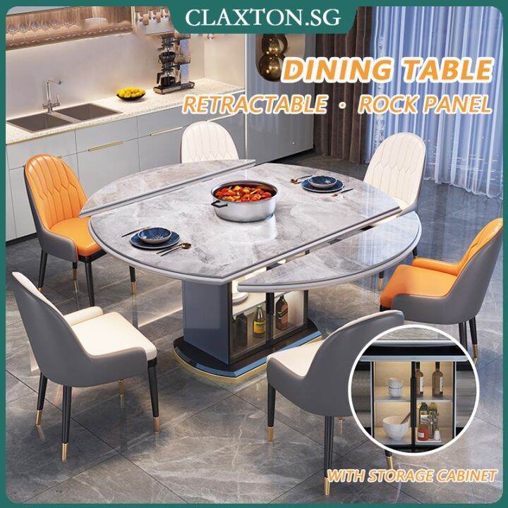 CLAXTON Sintered Stone Foldable Table Stone Extendable Dining Table