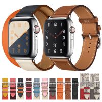 [LWF HOT]☋เรืองแสง100สายรัดข้อมือแบบสร้อยข้อมือหนังวัวแท้สำหรับ Apple Watch 6 SE 5 4 42มิลลิเมตร38มิลลิเมตร44มิลลิเมตร40มิลลิเมตรสายสำหรับ IWatch 6 5 4สายรัดข้อมือ