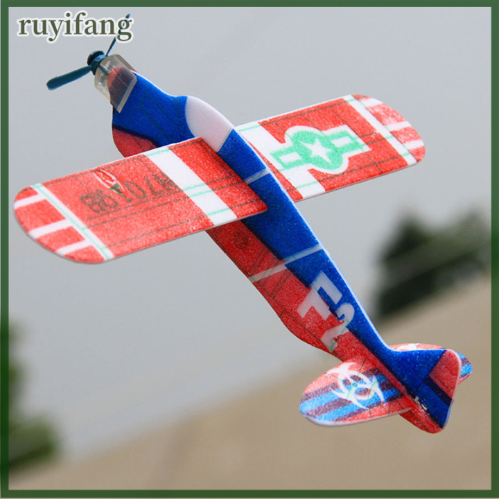 ruyifang-19ซม-มือโยนบินเครื่องร่อนเครื่องบินโฟมเครื่องบินปาร์ตี้ถุงเติมของเล่นเด็ก
