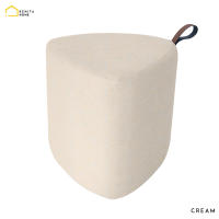 [ส่งฟรี] PEBBLE STOOL  - CREAM เก้าอี้สตูล เก้าอี้รับแขก ทรงสามเหลี่ยม มีสายหนังประดับ มีให้เลือก 8 สี | Renita Home