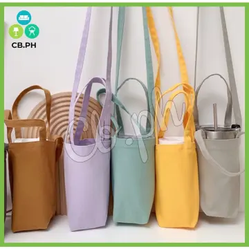 Packable Water Bottle Tote Carrier Bag Tumbler Cup Holder Pouch with  Adjustable Strap Crossbody Mug Sling Sleeve 