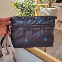 LeSportsac 2023ฤดูใบไม้ผลิใหม่ปักลายกล้วยไม้กระเป๋าเครื่องสำอางกระเป๋ามือถือมือถือ7105 Lishibao