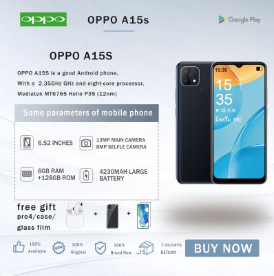 OPPO A15S  6+128 GB เซลฟี่มาสเตอร์ ของแท้ 100% smart phone Ram 6GB Rom 128GB 6.52