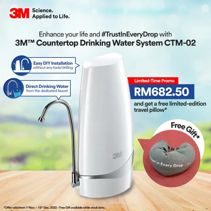 3M CTM 02 / CTM02 COUNTER TOP TABLE TOP WATER FILTER SYSTEM Lazada