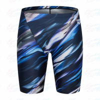 Summer Men Jammer กางเกงว่ายน้ำ Endurance Athletic Training กางเกงว่ายน้ำ Outdoor Beach Quick Dry Tight Jammers Surfing Trunks