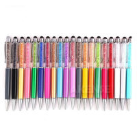 Wholesale Colorful 2 in 1 Crystal Capacitive Touch Stylus Ball Pen for 13 12 Xs max XR HTC Samsung Phones 100pcslot