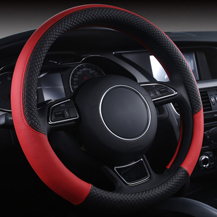 universal-car-steering-wheel-braid-high-quality-leather-anti-slip-8-color-car-steering-wheel-cover-car-styling-auto-accessories