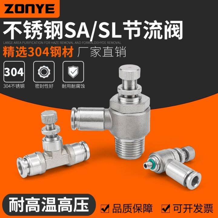 สินค้าคุณภาพ- ¤ 304สแตนเลส Pneumatic Air Pipe Joint ความเร็ว One-Way ...