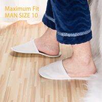 Spa Slippers 12 Pairs of Brushed Plush Closed-toe Disposable Slippers for Men and Women Suitable for Ho Families