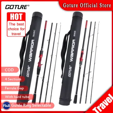 Goture H+MH Double Tips Spinning Casting Carbon Fiber Fishing Rod 1.8m 2.1m  2.4m Lure Rod For Saltwater Freshwater