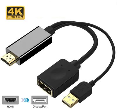 4K HDMI-compatible to Displayport Unidirectional converter Cable HDMI-compatible to DP Adapter for laptop PC PS4 to Displayport