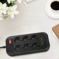 สี4เครื่องชาร์จโทรศัพท์ USB ซ็อกเก็ตไฟหลากหลายหกหลุมปลั๊กไฟ Charger