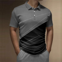 Line Printing Mens Polo Shirt Golf Shirt Graphic Prints Geometry Turndown Outdoor Street Short Sleeves Button-Down Print Clothing Apparel