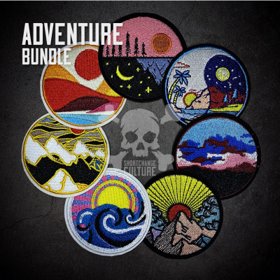 ตัวรีดติดเสื้อ ตัวรีดลายปัก อาร์มปัก Adventure Patch Bundle