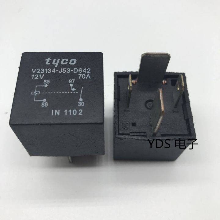 ใหม่-ของแท้-12vdc-v23134-j53-d642-tyco-70a-4ฟุตรีเลย์รถยนต์จุดใหม่